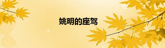 姚明的座驾