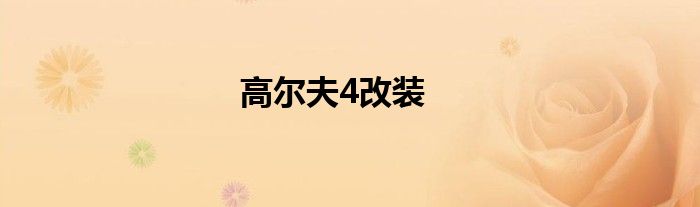高尔夫4改装