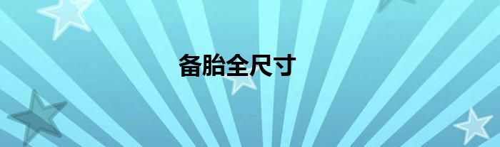 备胎全尺寸