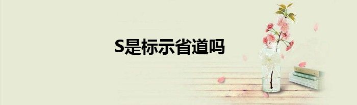 S是标示省道吗