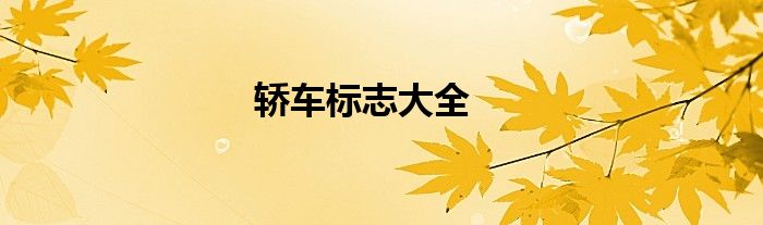 轿车标志大全