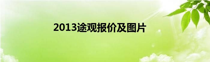 2013途观报价及图片