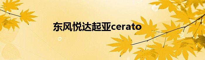 东风悦达起亚cerato