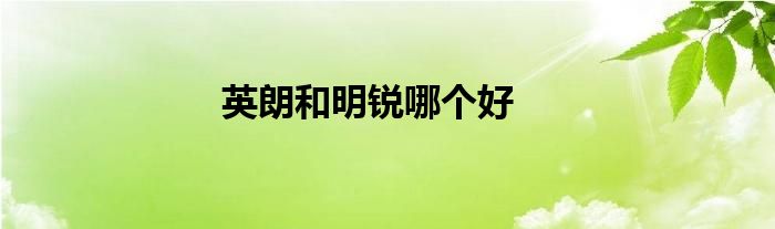 英朗和明锐哪个好