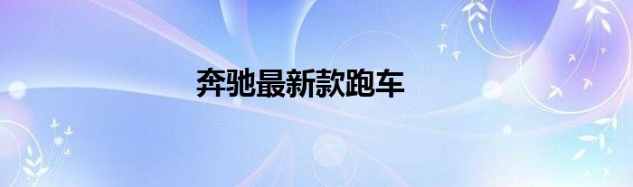 奔驰最新款跑车