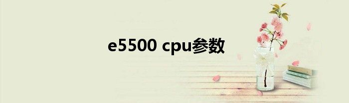 e5500 cpu参数