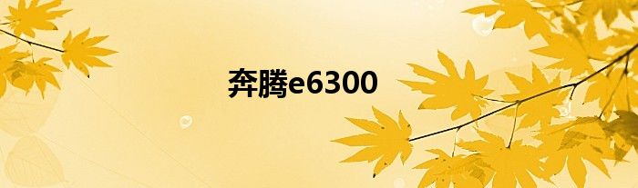 奔腾e6300