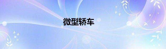 微型轿车
